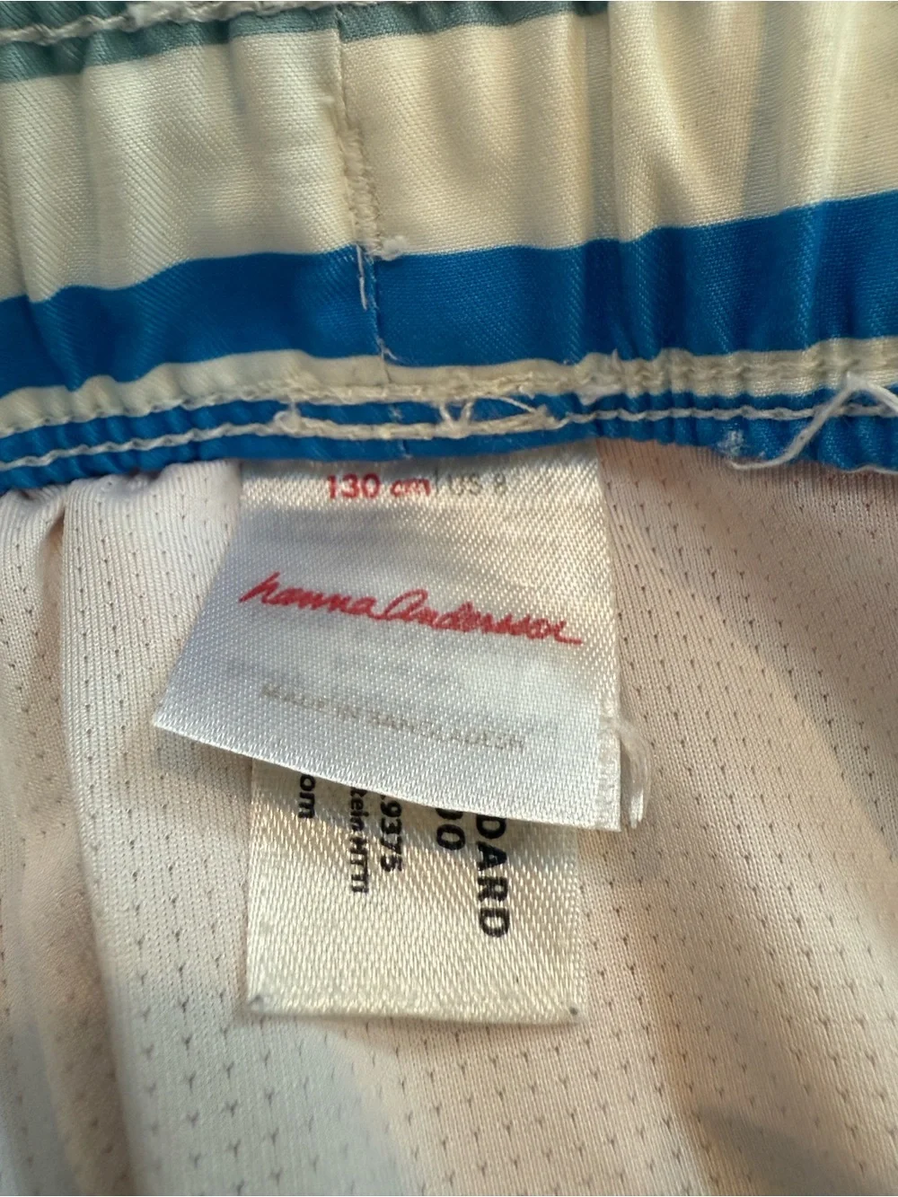 Hanna Andersson Striped Swimsuit Boys Size 130 US 8
